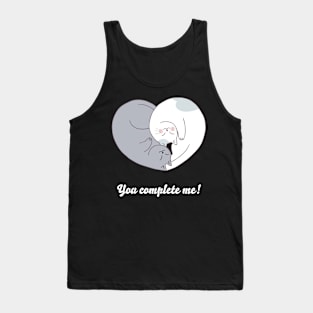 Valentines Day Heart Avocado Flower Cat Gift Idea Tank Top